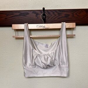 Elegant White Satin Bralette